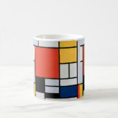 Mug Impression de composition de Piet Mondrian rouge j (Centre)