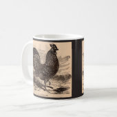 Mug Impression de coq Gallus Sonneratii du 19e siècle (Devant gauche)