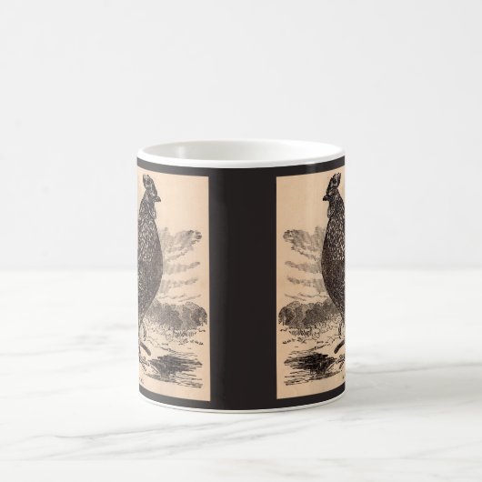 Mug Impression de coq Gallus Sonneratii du 19e siècle (Centre)