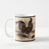 Mug Impression de coq Gallus Sonneratii du 19e siècle (Gauche)