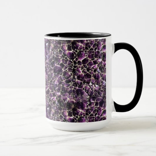 Mug Impression de cristal de pierre précieuse d'améthy (Droite)