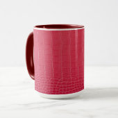 Mug Impression de cuir de crocodile rouge (Devant gauche)