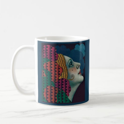 Mug impression de femme art déco circa 1930 (Gauche)