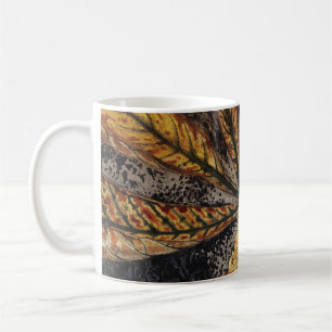 Mug Impression de feuille de châtaignier d'automne Art