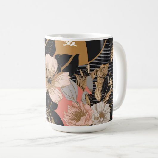 Mug impression de fleurs (Devant droit)