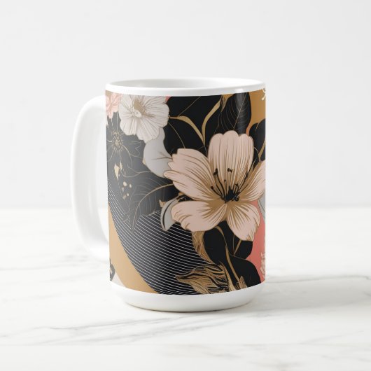 Mug impression de fleurs (Devant gauche)