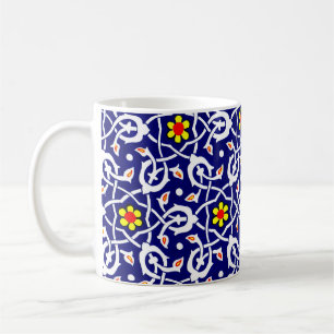 Mug impression de fleurs et noeuds