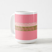 Mug Impression de fourrure d'animal sauvage rose (Devant gauche)