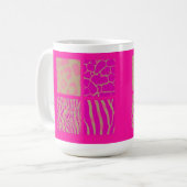 Mug Impression de fourrure d'animal sauvage rose (Devant gauche)