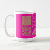 Mug Impression de fourrure d'animal sauvage rose (Gauche)
