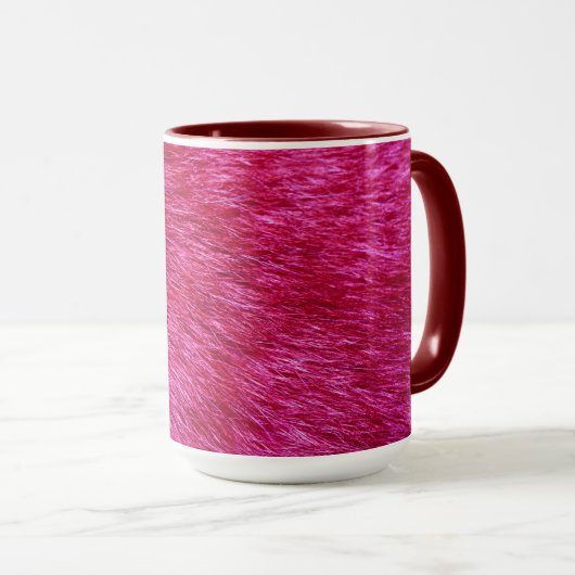 Mug Impression de fourrure rose (Devant droit)