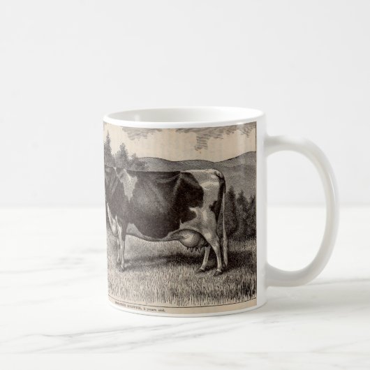 Mug Impression de génisse Holstein du 19e siècle (Droite)