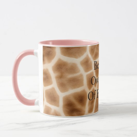 Mug Impression de girafe Brown crème (Gauche)