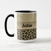 Mug Impression de girafe en or (Gauche)