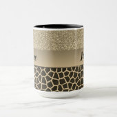 Mug Impression de girafe en or (Centre)