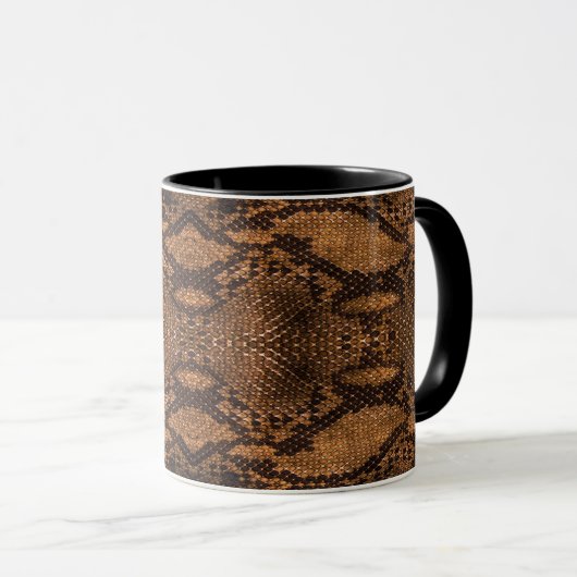 Mug Impression de la peau de serpent Brown (Devant droit)