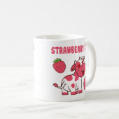 Mug Impression de la vache à fraise mignonne (Devant droit)