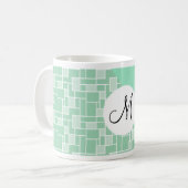 Mug Impression de la vignette verte de la pointe initi (Devant gauche)
