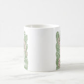 Mug Impression de linogravure de cactus torsadé en fle (Centre)