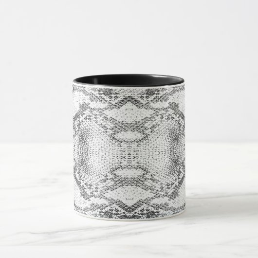 Mug Impression de peau de serpent blanc (Centre)
