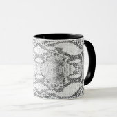 Mug Impression de peau de serpent blanc (Devant droit)