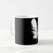 Mug Impression de plume blanche graphique décontracté (Devant gauche)