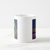 Mug Impression de plume de paon colorée (Centre)