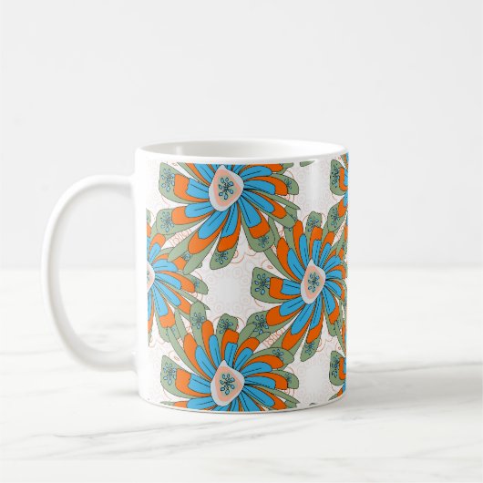 Mug Impression de textile Abstrait de couleur grise (Gauche)