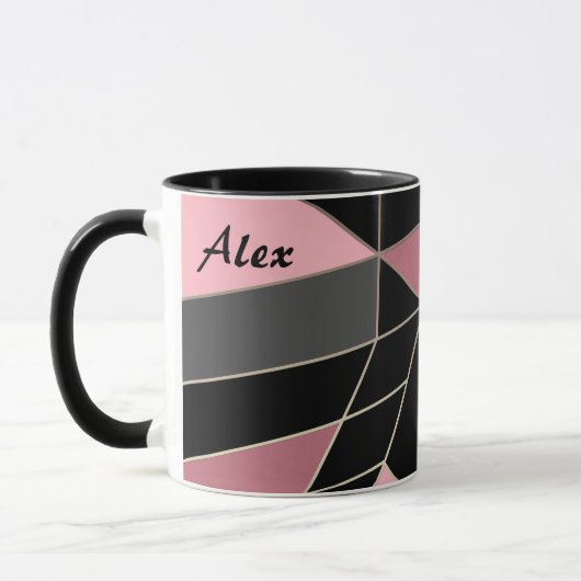 Mug Impression de triangles géométriques modernes abst (Gauche)