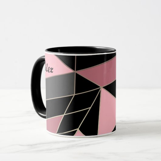 Mug Impression de triangles géométriques modernes abst (Devant gauche)