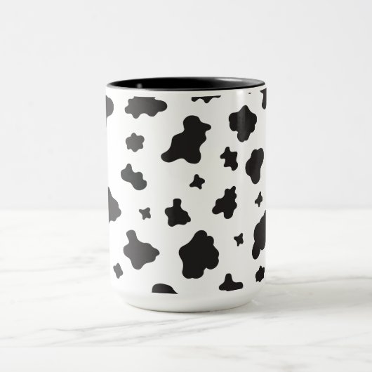 Mug Impression de vache noir et blanc (Centre)