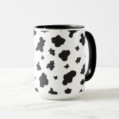 Mug Impression de vache noir et blanc (Devant droit)