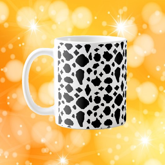 Mug Impression de vache noir et blanc de style ferme 
