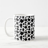 Mug Impression de vache noir et blanc de style ferme  (Gauche)