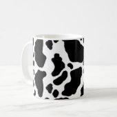 Mug Impression de vache noire et blanche (Devant gauche)