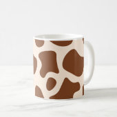 Mug Impression de vache rose et Brown (Devant droit)