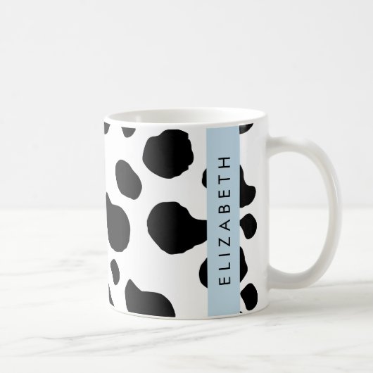 Mug Impression De Vache, Spots De Vache, Noir Et Blanc (Droite)