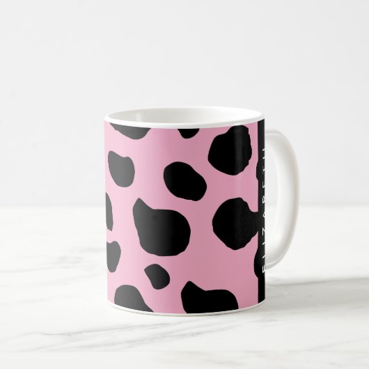 Mug Impression De Vache, Spots De Vache, Vache Rose, V (Devant droit)