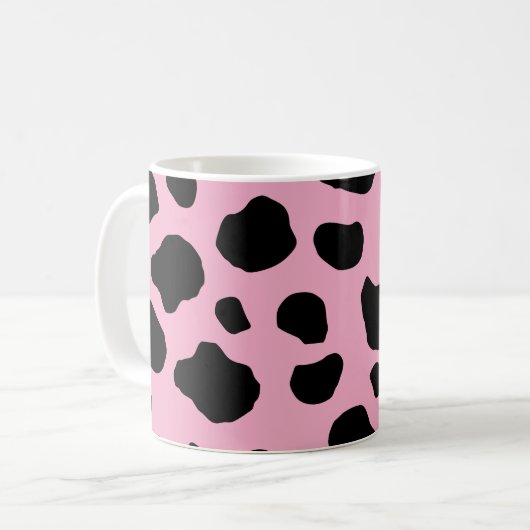 Mug Impression De Vache, Spots De Vache, Vache Rose, V (Devant gauche)