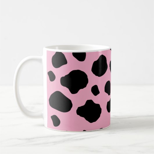 Mug Impression De Vache, Spots De Vache, Vache Rose, V (Gauche)