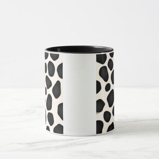 Mug Impression de vache tache noire et blanche (Centre)