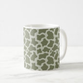 Mug Impression de vache verte Sage (Devant droit)