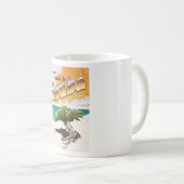Mug Impression de voyage de plage vintage Aruba (Devant droit)