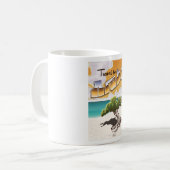 Mug Impression de voyage de plage vintage Aruba (Devant gauche)