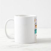 Mug Impression de voyage de plage vintage Aruba (Gauche)