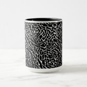 Mug Impression d'éléphant noir et blanc (Centre)