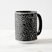 Mug Impression d'éléphant noir et blanc (Devant droit)