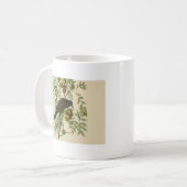 Mug Impression d'oiseau Grackle Violet d'Audubon Botan (Devant gauche)