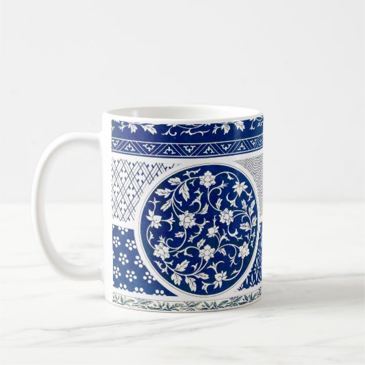 Mug Impression d'ornement floral classique (Gauche)