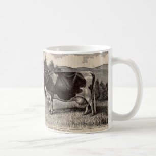 Mug Impression du 19e siècle Holstein heifer